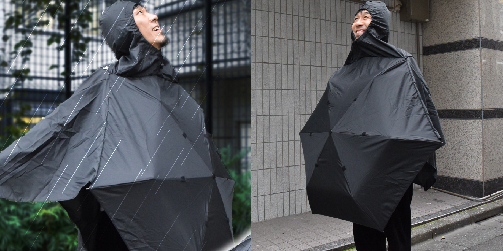 Still The Same 還是討厭下雨天？日本 Thanko 發明能變身雨衣的雨傘，讓你狂風暴雨照樣瀟灑出門！
