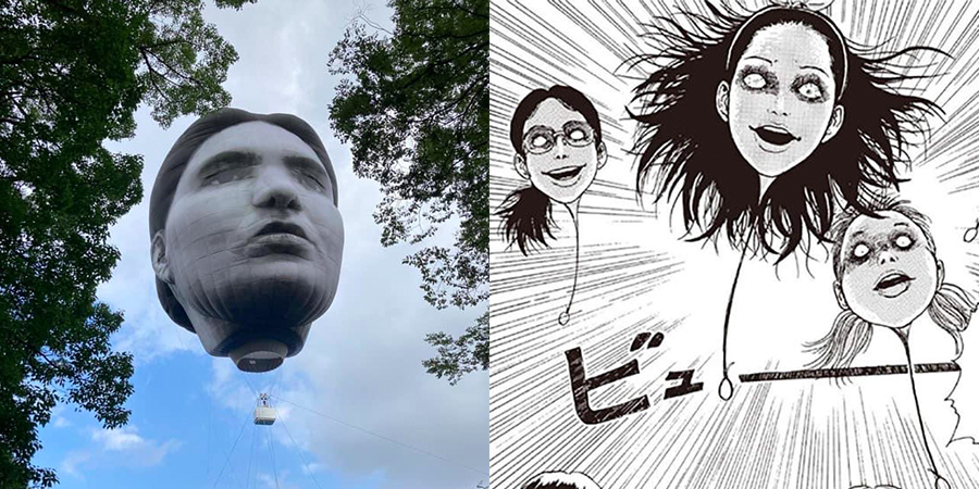 《人頭氣球》真實上演！東京政府推動大型公共藝術被網友質疑：「是向伊藤潤二致敬嗎？」