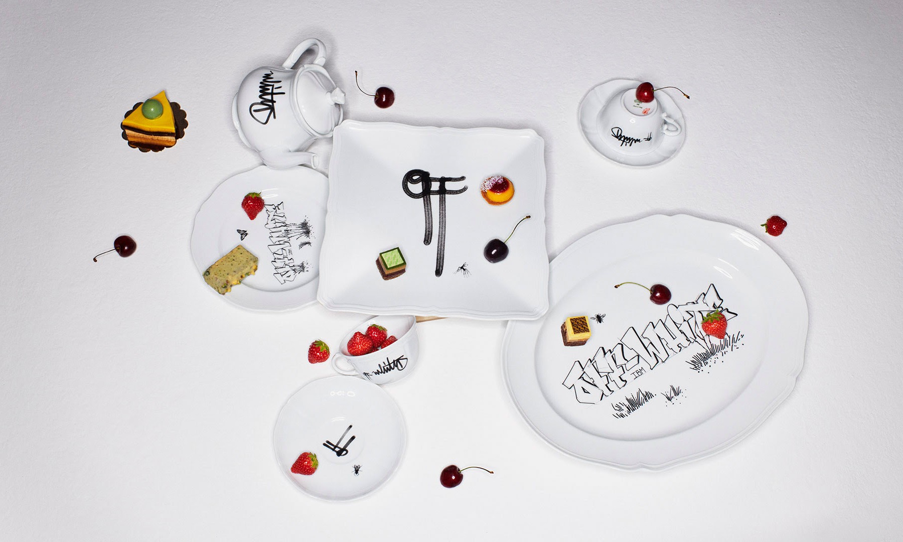 你嫌餐桌上不夠潮？Off-White 正式推出瓷器系列！