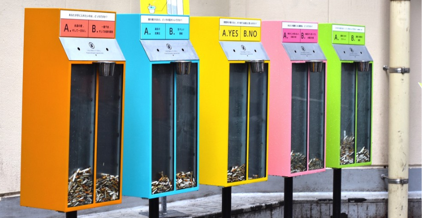 好玩一直玩？日本澀谷設置「煙蒂投票箱」讓你邊抽煙邊思考人生！