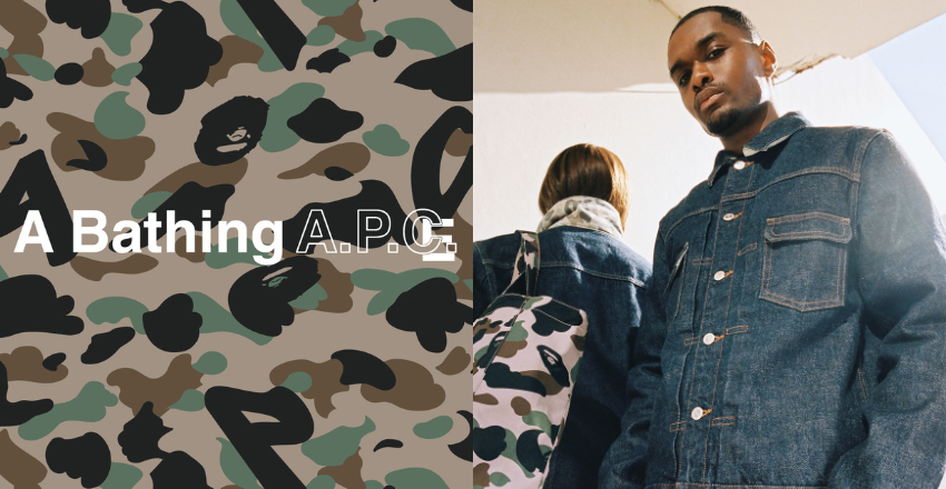 街頭時尚融合法式極簡！A BATHING APE®︎ × A.P.C. 帶來豐富的迷彩牛仔！