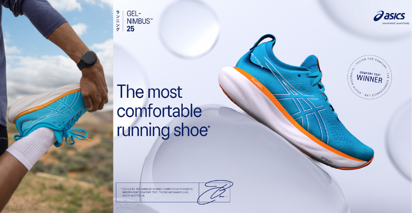 ASICS 全新跑鞋，GEL－NIMBUS 25 最新 PureGEL 技術，宛如雲朵般的舒適！