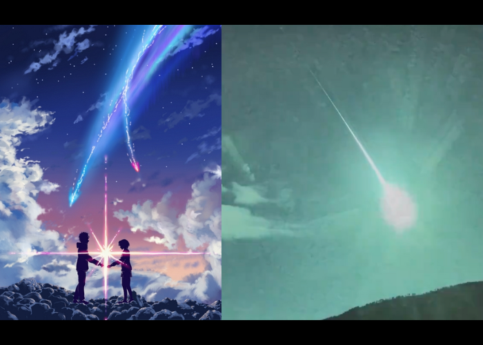 《你的名字》重現？葡萄牙驚見「超巨流星」黑夜瞬間變白天